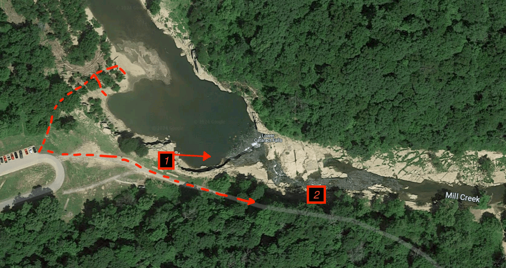 Map of Lower Cataract Falls. 